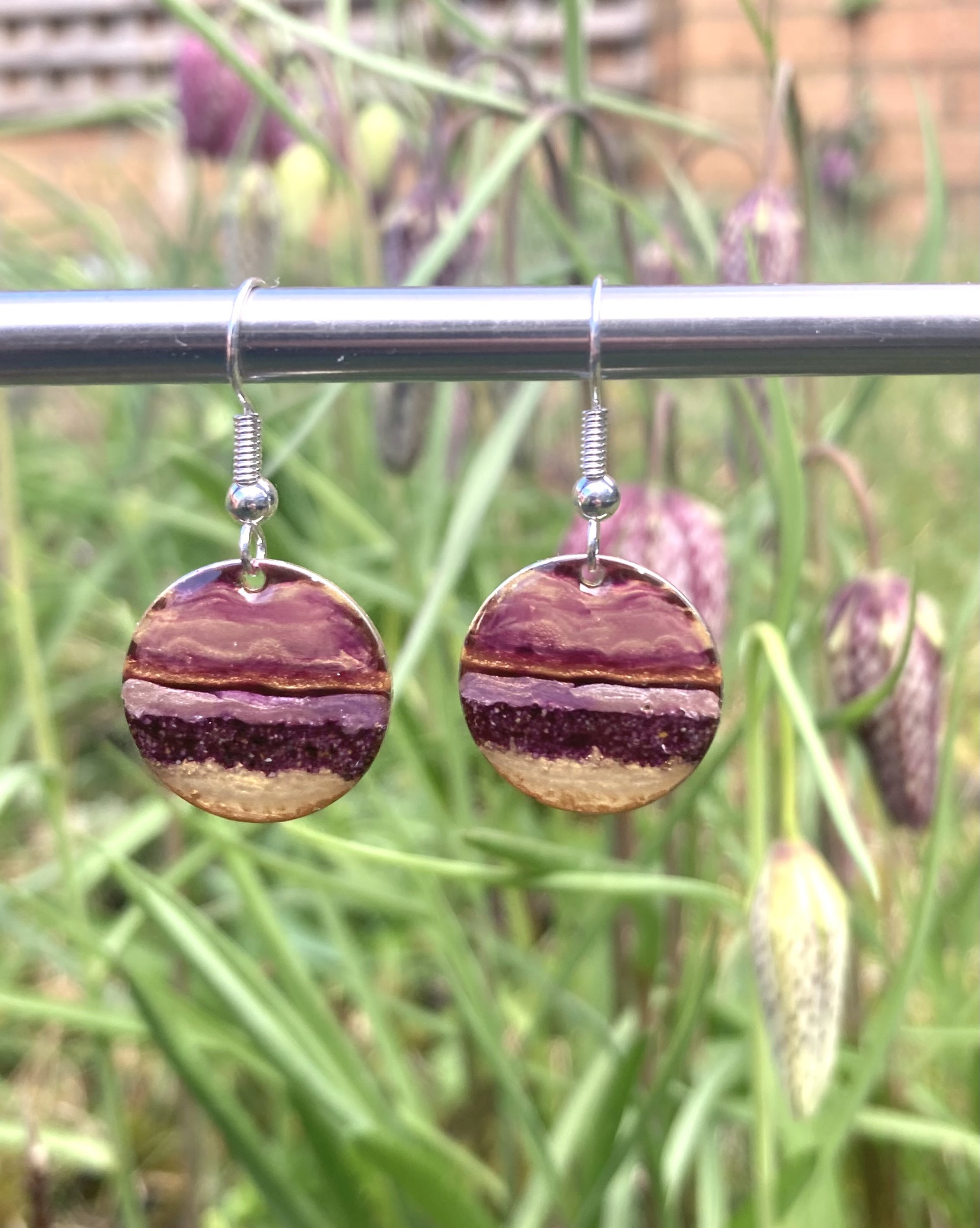 Sunset Textured Earrings-hand painted with sand-Scottish Jewellery-Flow Creativity.jpeg