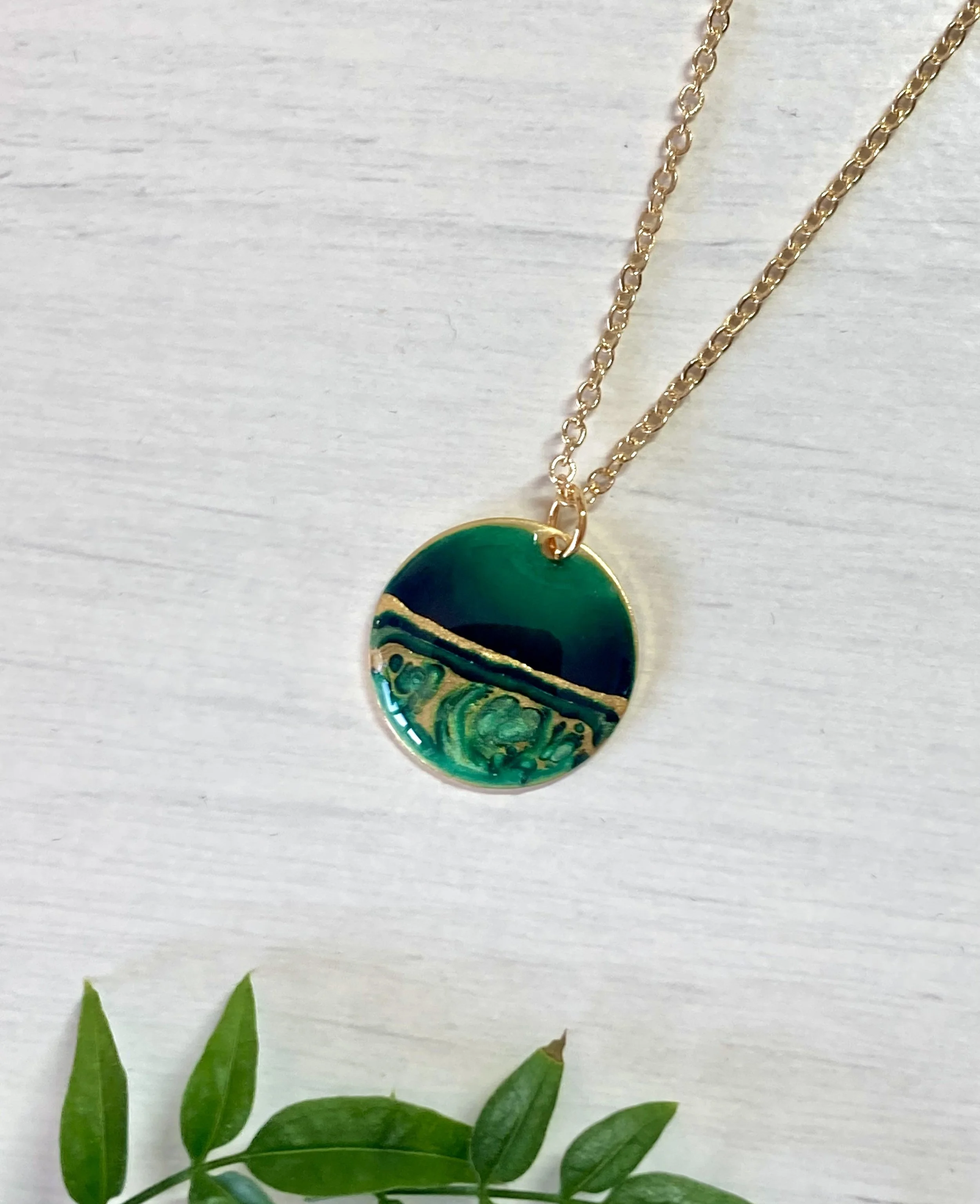 Forest 17mm Pendant-Flow Creativity-hand painted Scottish Jewellery.jpeg