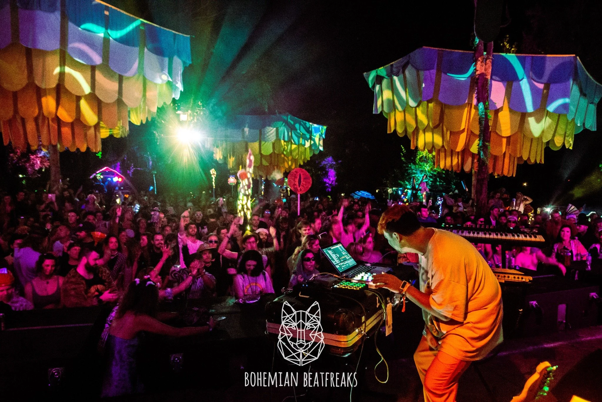 Tropical Bloom Umbrellas - Bohemian Beat Freaks 2022