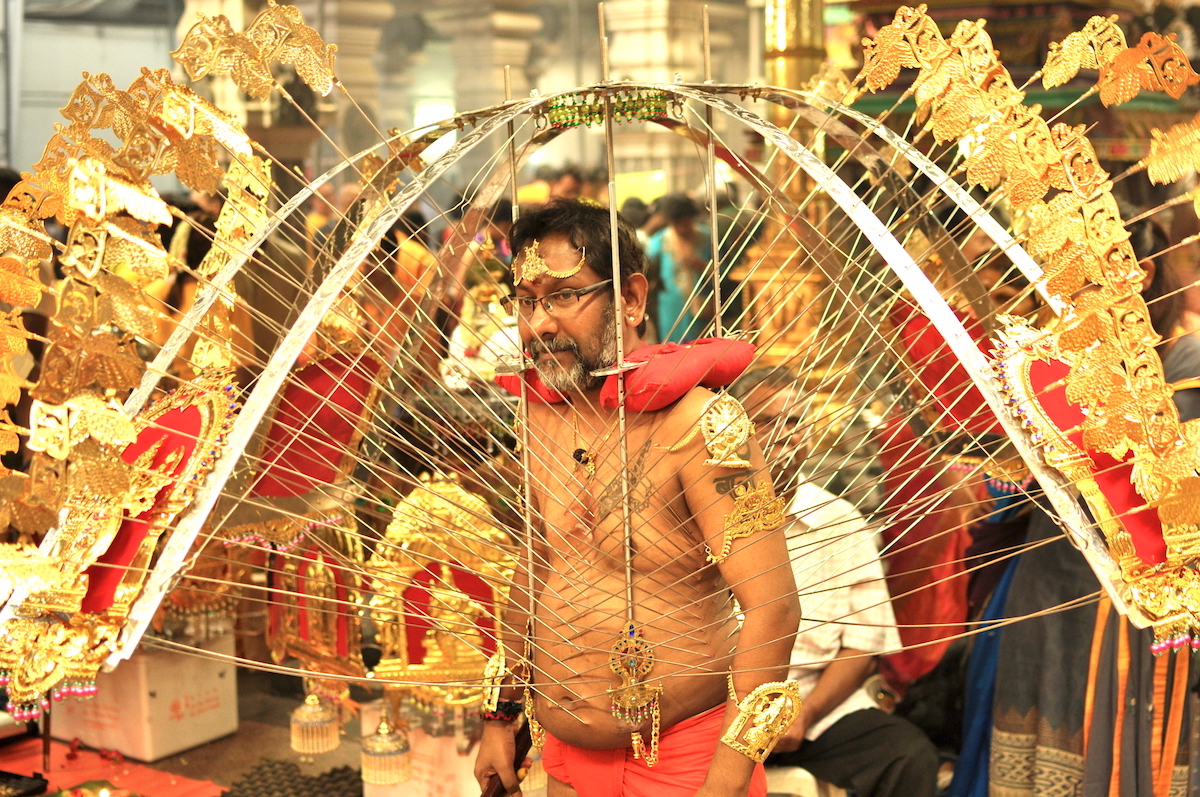 Tradition to pierce oneself_THAIPUSAM