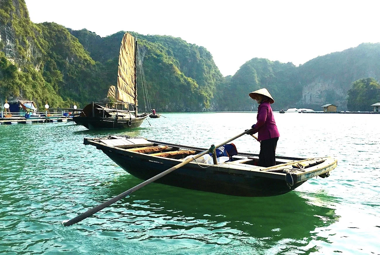 Woman in floating fishing village in Vietnam. Photo: Patti Neves