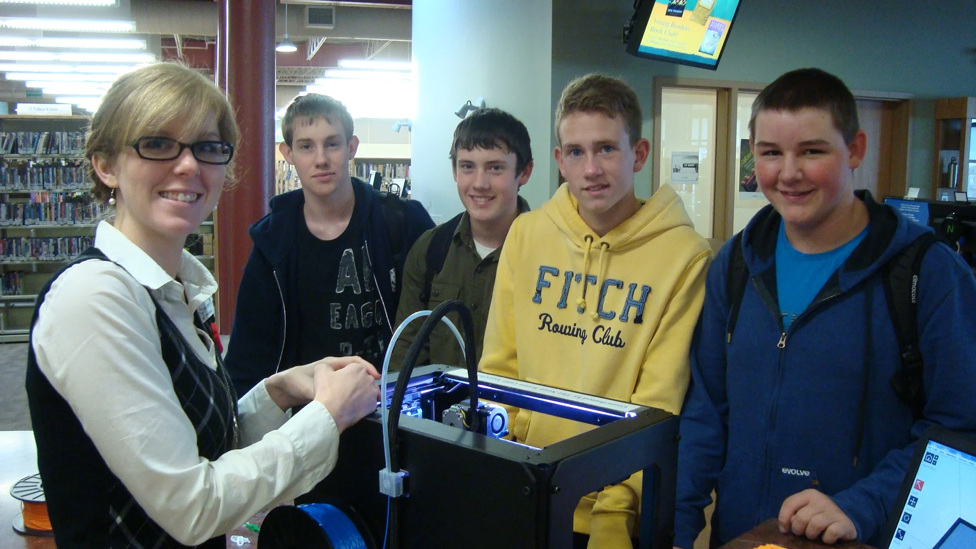 Megs and 3d printer.JPG