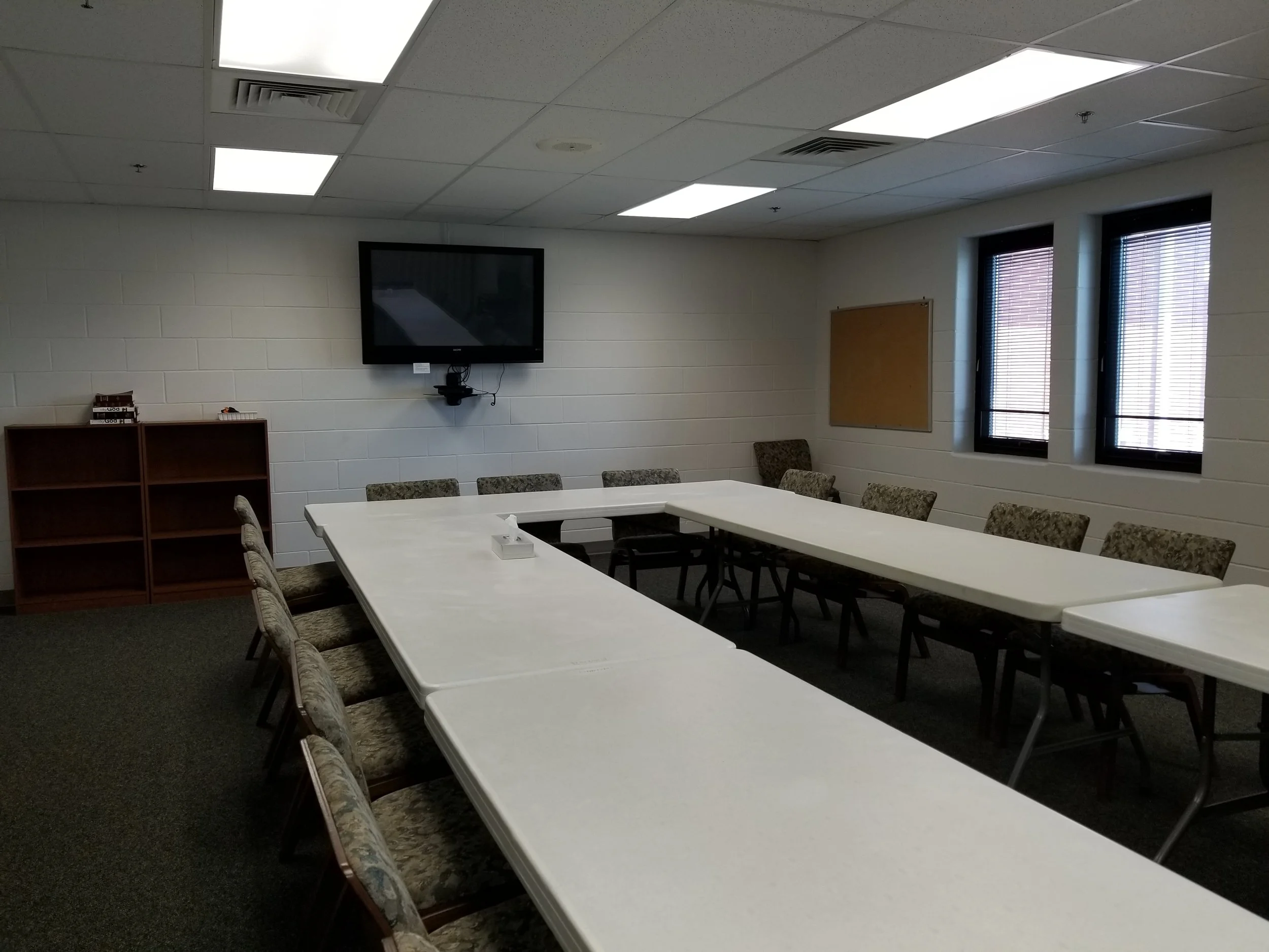 The Education Wing offers rooms of various sizes for classes and activities.