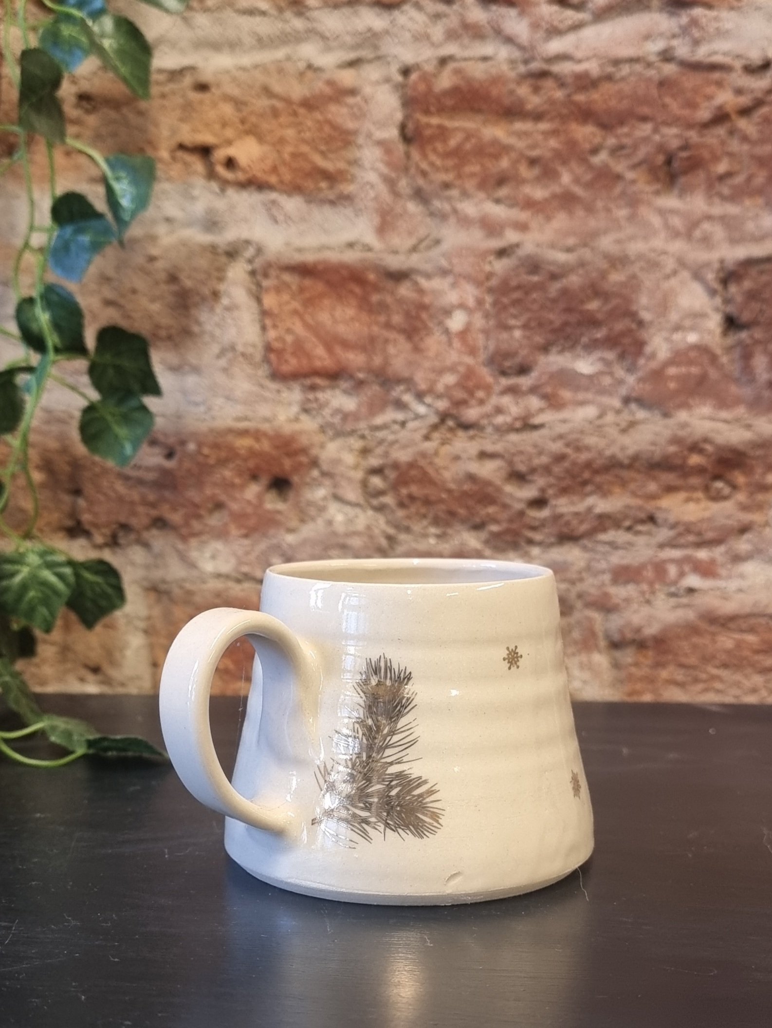 Gold Snowflake Mug