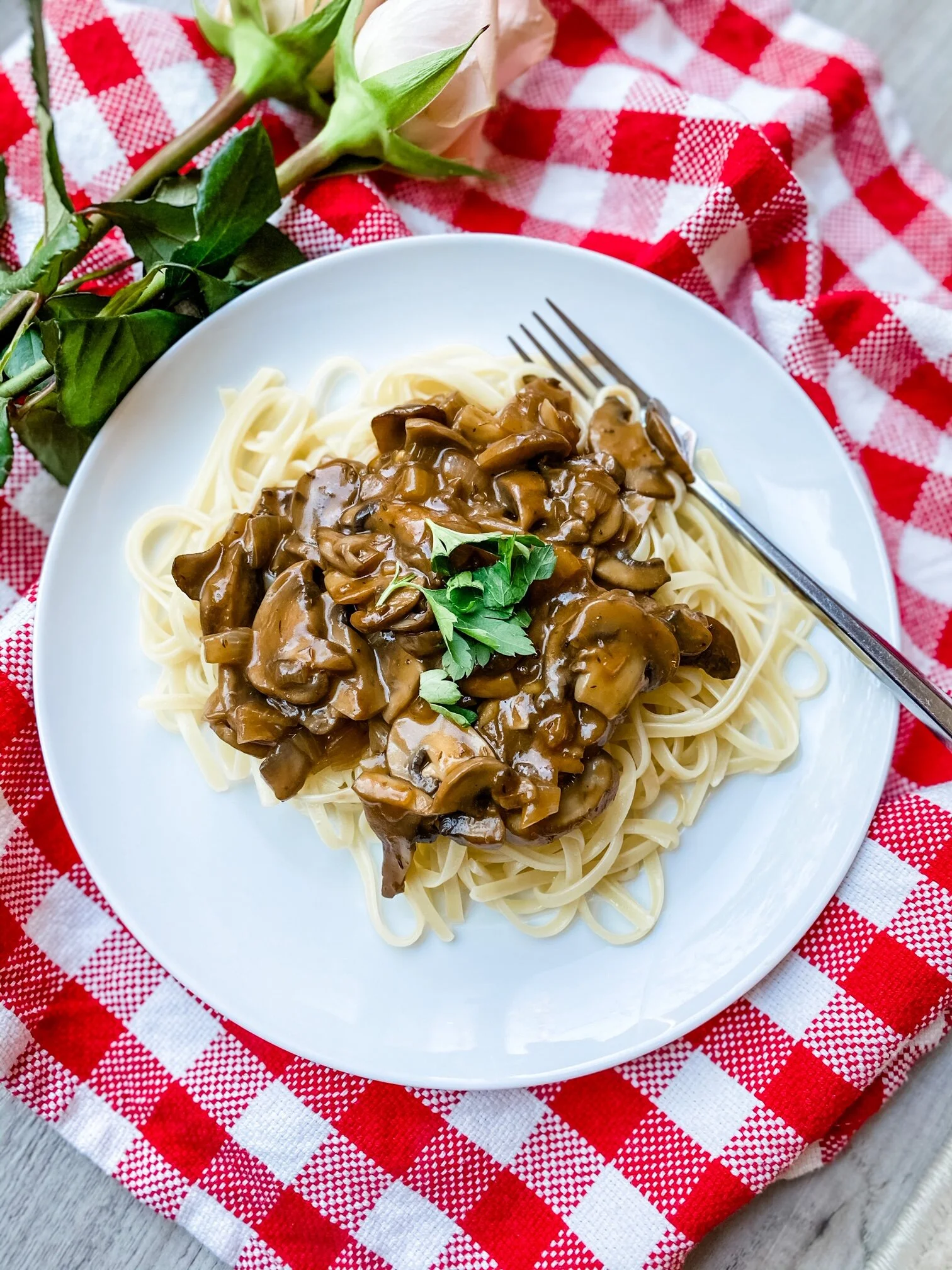 The Godfather: Linguine with Mushroom Marsala Sauce