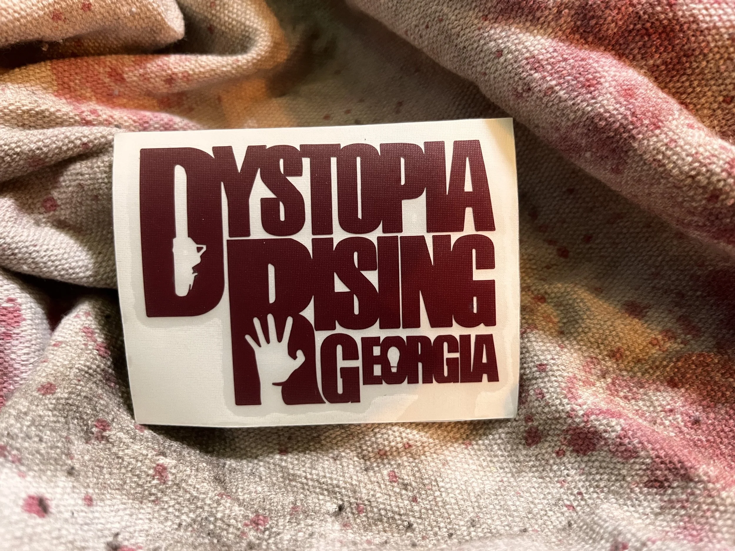 'Dystopia' Crust Punk Rock Sticker – Vinyl Decal For Car Bumper Or Window (6x2 Inches)