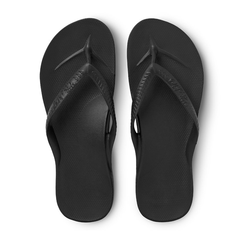 Archies_Thongs_- Black -_Arch_Support_Sandals_Birds_Eye_View.jpg