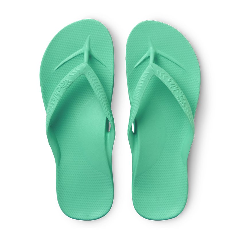 Archies_Thongs_- Mint -_Arch_Support_Sandals_Birds_Eye_View.jpg