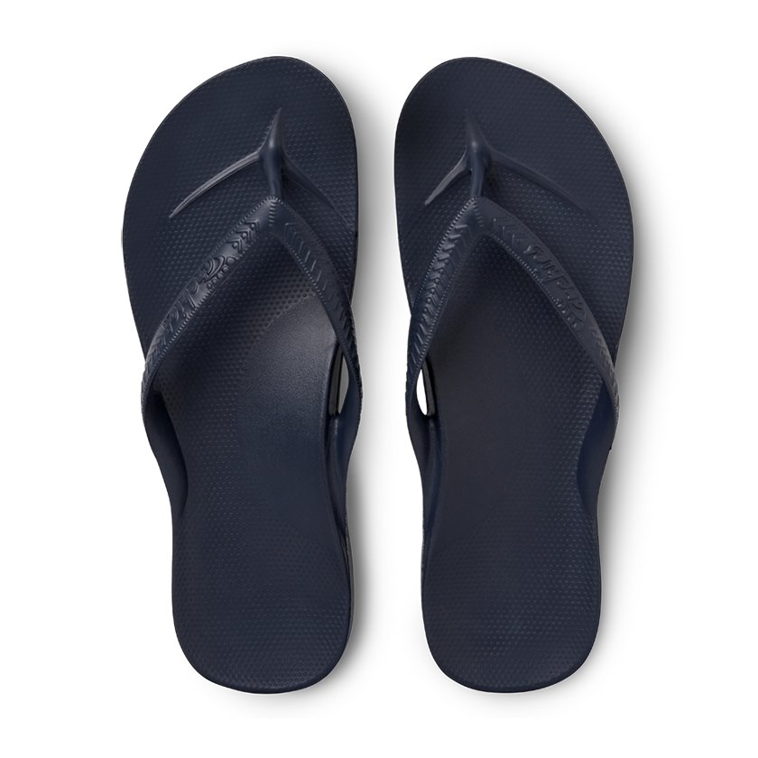 Archies_Thongs_- Navy -_Arch_Support_Sandals_Birds_Eye_View.jpg