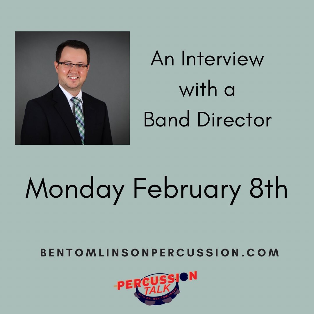 New post on the blog Monday! Excited to talk with my good friend, Gary Rhoden as we discuss percussion pedagogy at the middle and high school level! Check out bentomlinsonpercussion.com/percussiontalk next week!

#music #musician #drums #musiceducati