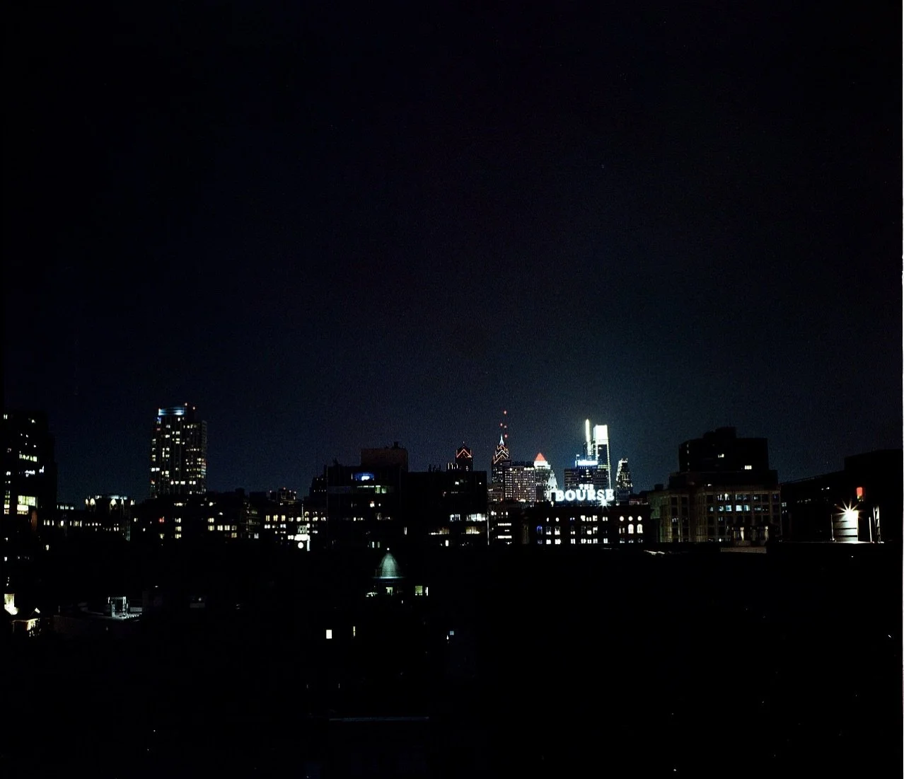 Finally, we have color! Since color chemicals degrade once you&rsquo;ve mixed and used them, efficiency is everything. So, I have to wait until I have enough rolls to justify mixing them. This is a rooftop capture from late June. The elegant Philly s