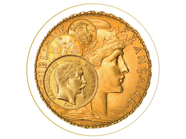 Pièces de monnaie, or, argent et plus