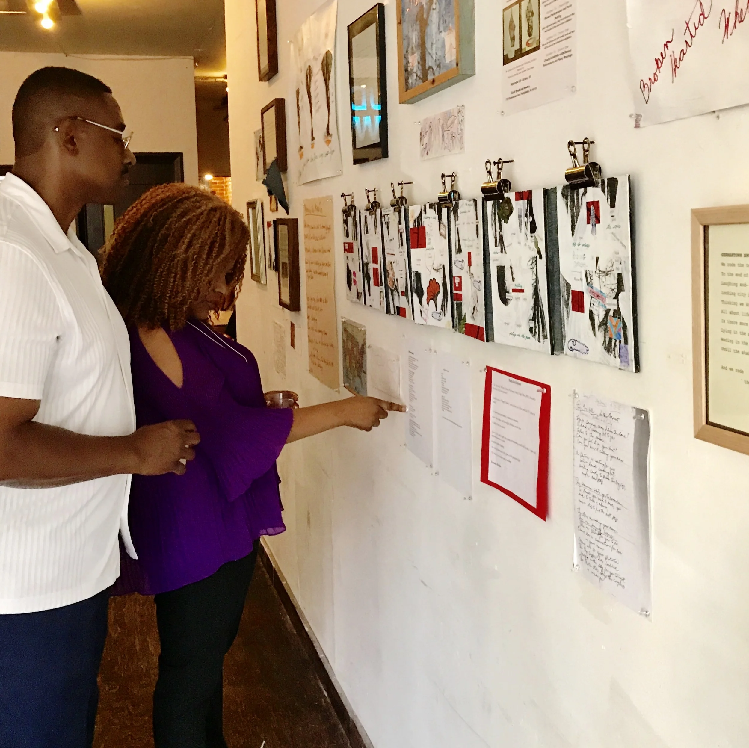  In collaboration with  Whole Unit Holdings ,   Way of Words   presented an interactive poetry and art exhibition as a pop-up Fourth Friday event at  Studio 10two5 . The exhibition included an interactive list poem installation, a community poetry bo