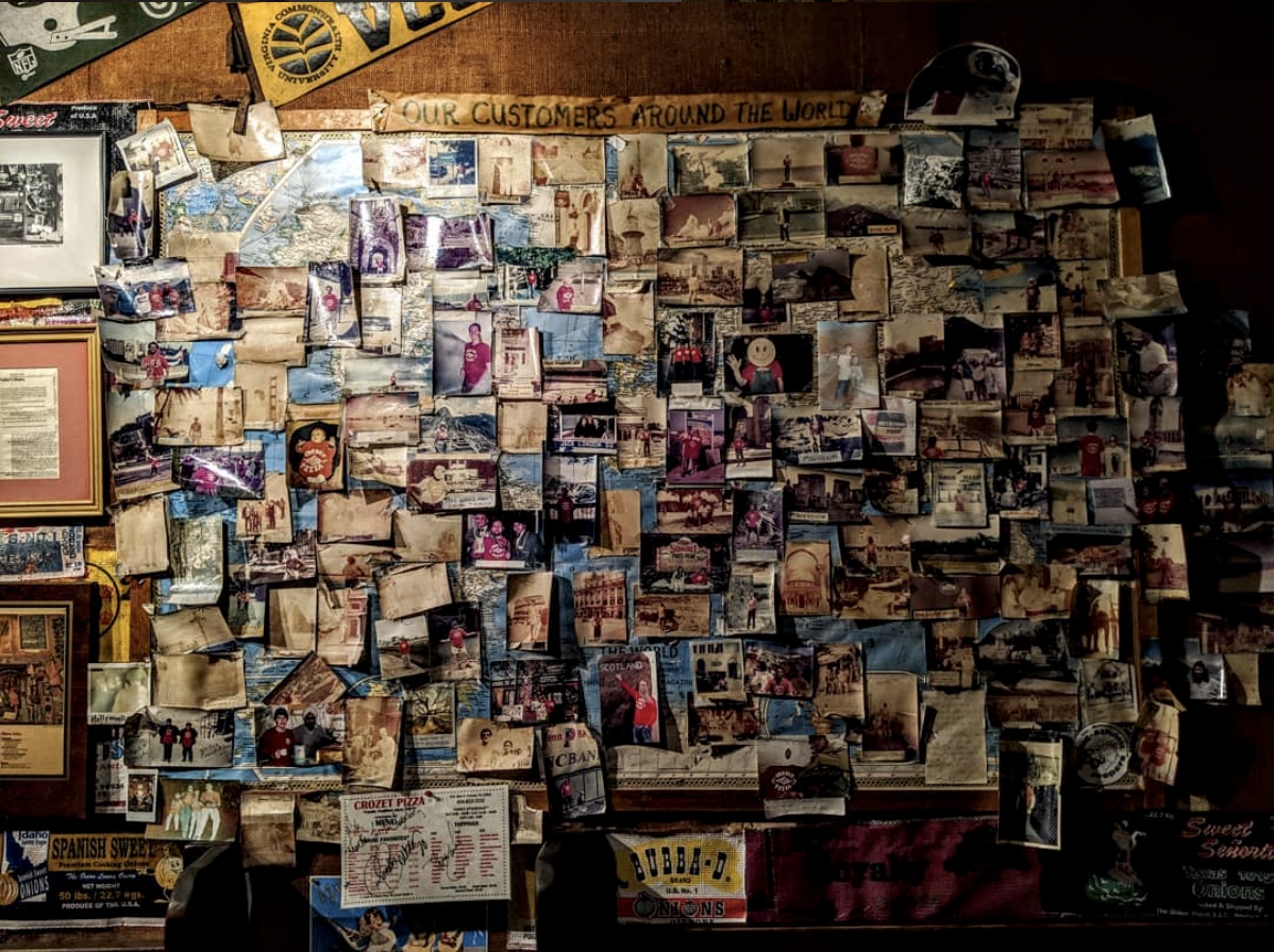 Postcards from customers around the world.