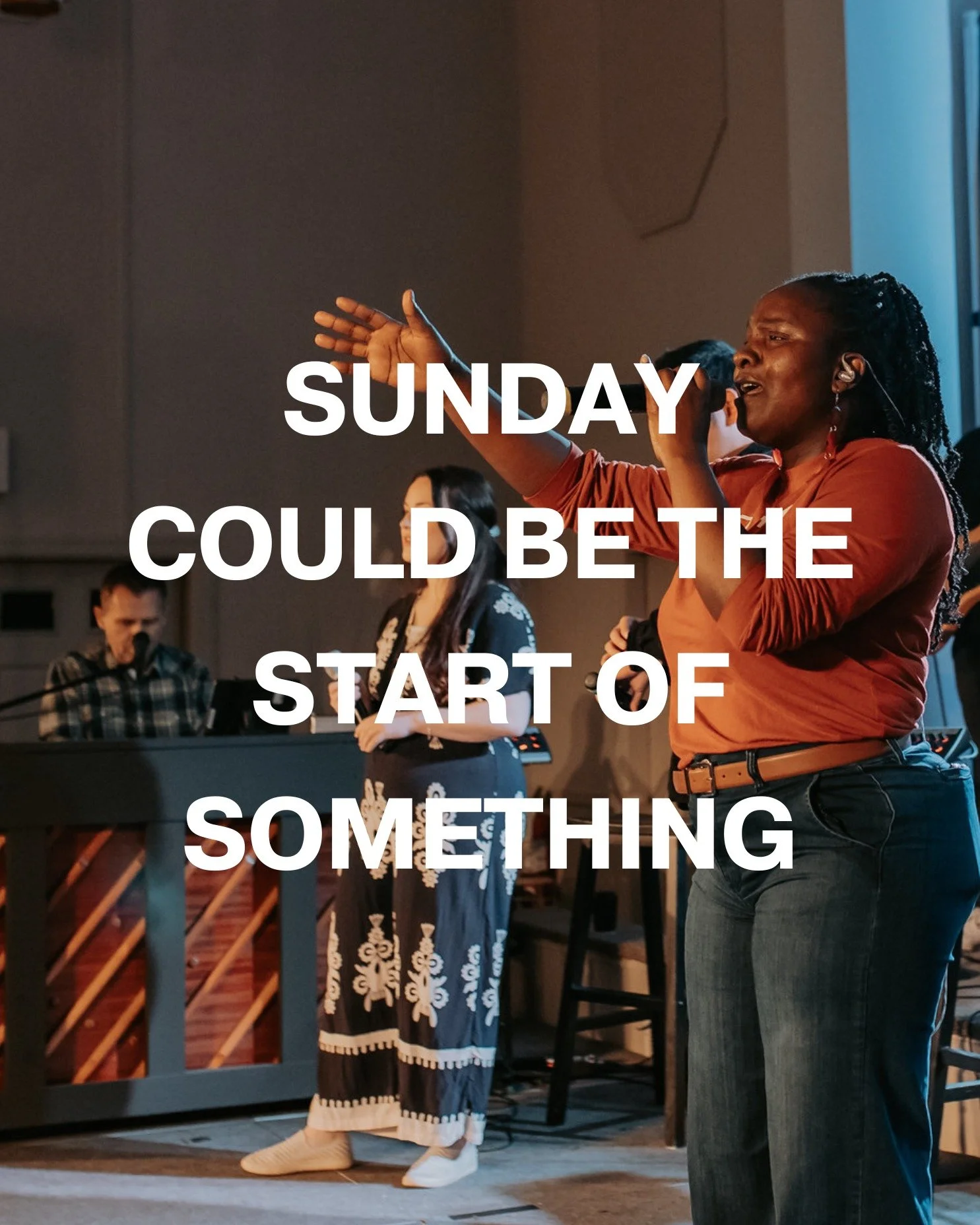 If you've been on the fence about coming &mdash; let this be your sign. 

Sunday morning we're gathering at 9am and there's a spot saved for you. Whether it's your first Sunday or your 50th, you belong here.

Come for the worship. Stay for the commun