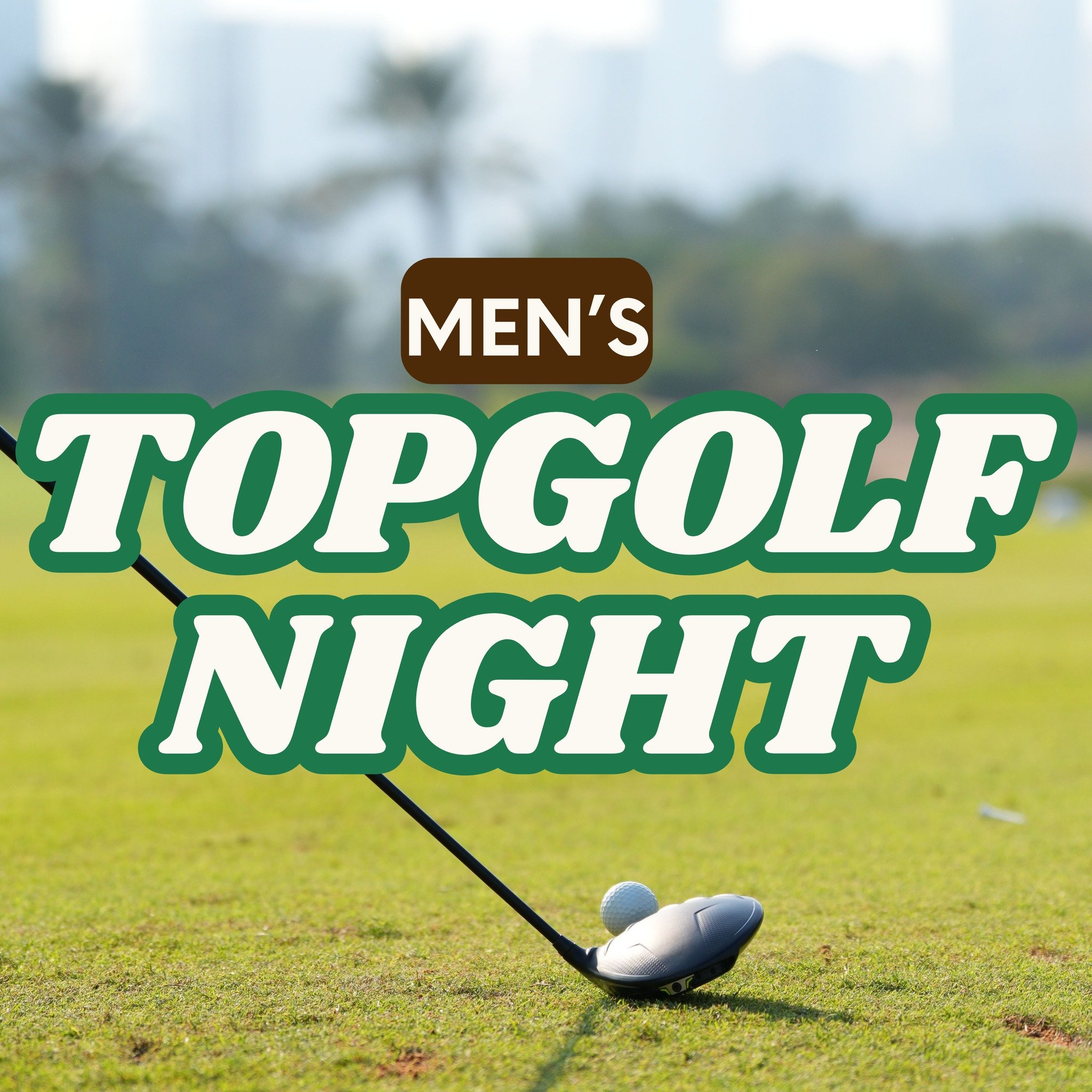 Gentlemen, this one's for you. 🏌️

Men's Topgolf Night is coming up and we want you there. No pressure. No skills required. Just a great night of golf, good guys, and fajitas. 🌮

📅 July 22 | 7:30pm
📍 Topgolf, Canton
💰 $45 per person

Spots are l