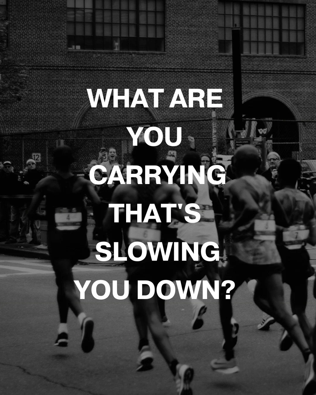Have you ever watched the Boston Marathon? 🏃
Or really any marathon?

The elite runners &mdash; the ones who cross the finish line in breathtaking time &mdash; aren't carrying anything extra. No water. No phones. No distractions. Just them and the r
