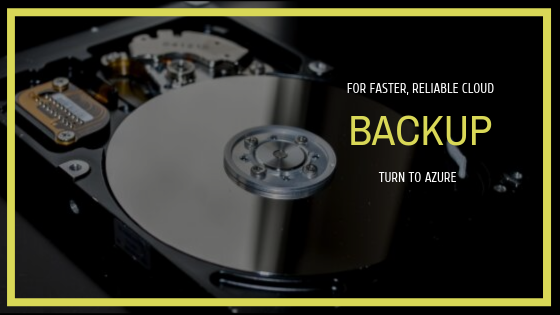 Azure backup service for cloud server backup