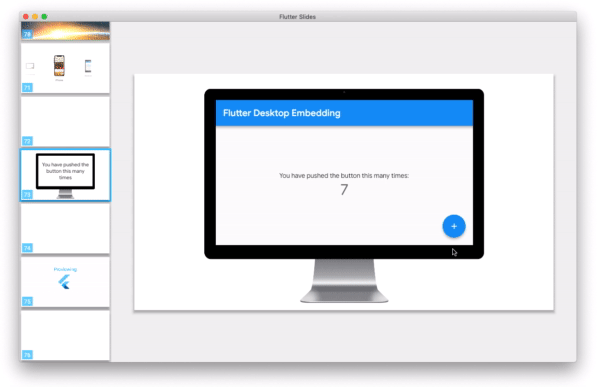 Slides that are a real Flutter app running real Flutter code!