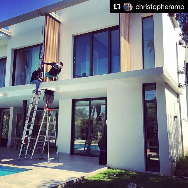 We are busy with an other timber sunscreen installation in Morningside. Remember timber is carbon negative and from sustainable sources locks in carbon captured from our atmosphere. #carbonnegative #timber #sustainable #carboncapture #sunscreen #shut