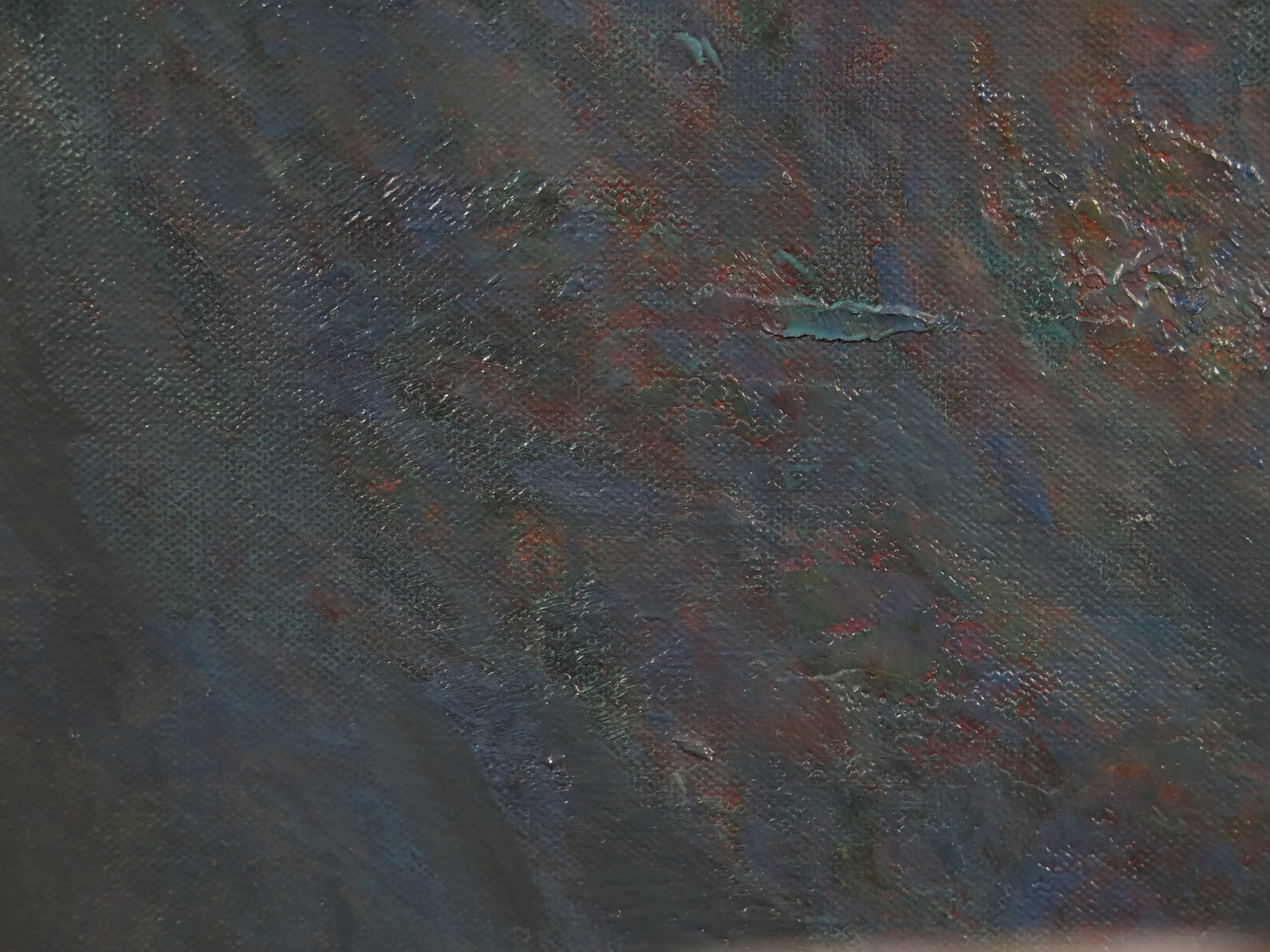 Seth Alverson . Detail, How to Make a Gray Painting 3 , 2018. Oil on canvas. 52” x 40”.