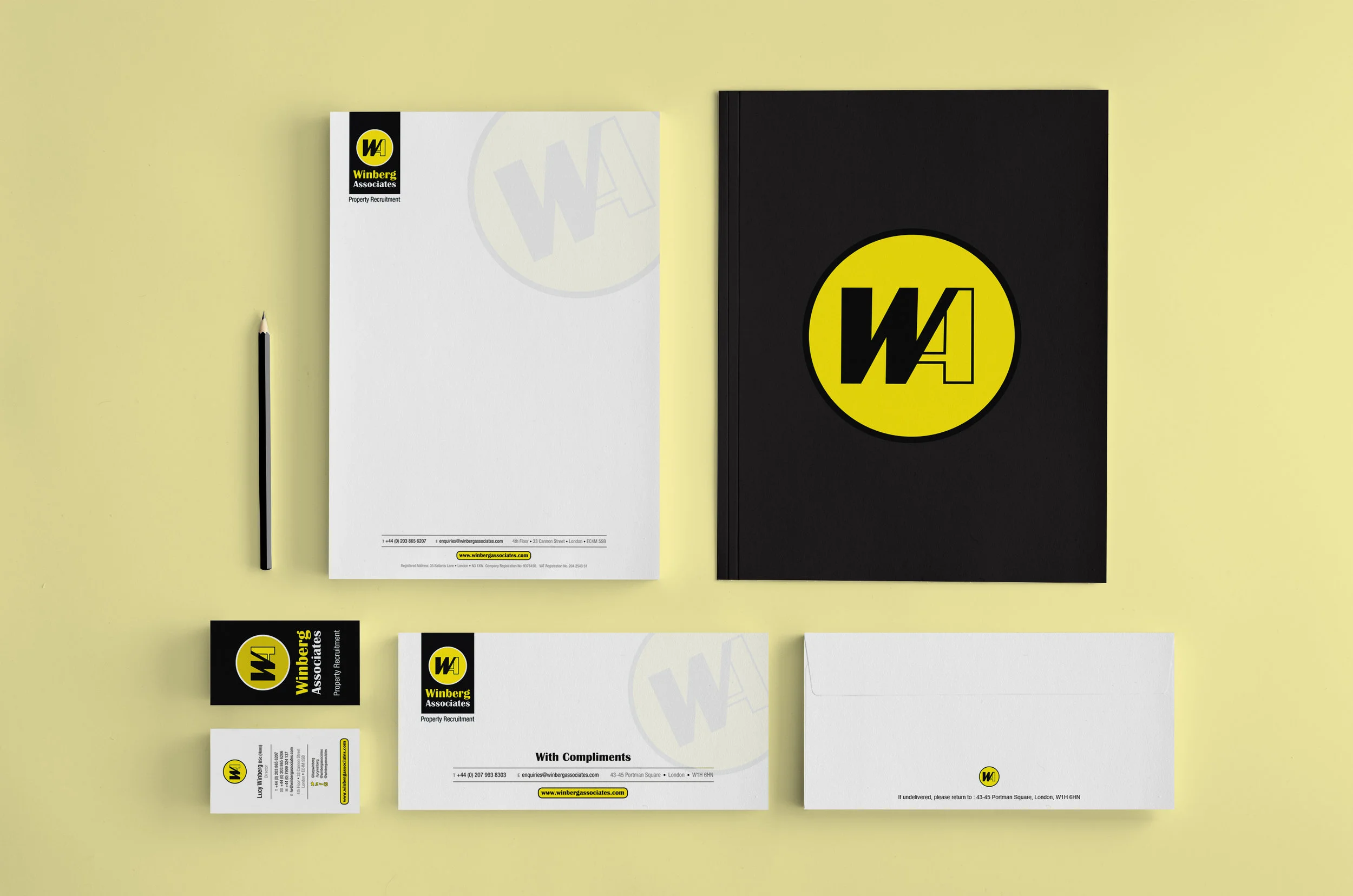 BRAND & STATIONERY DESIGN CLIENT - Winberg Associates, Recruitment
