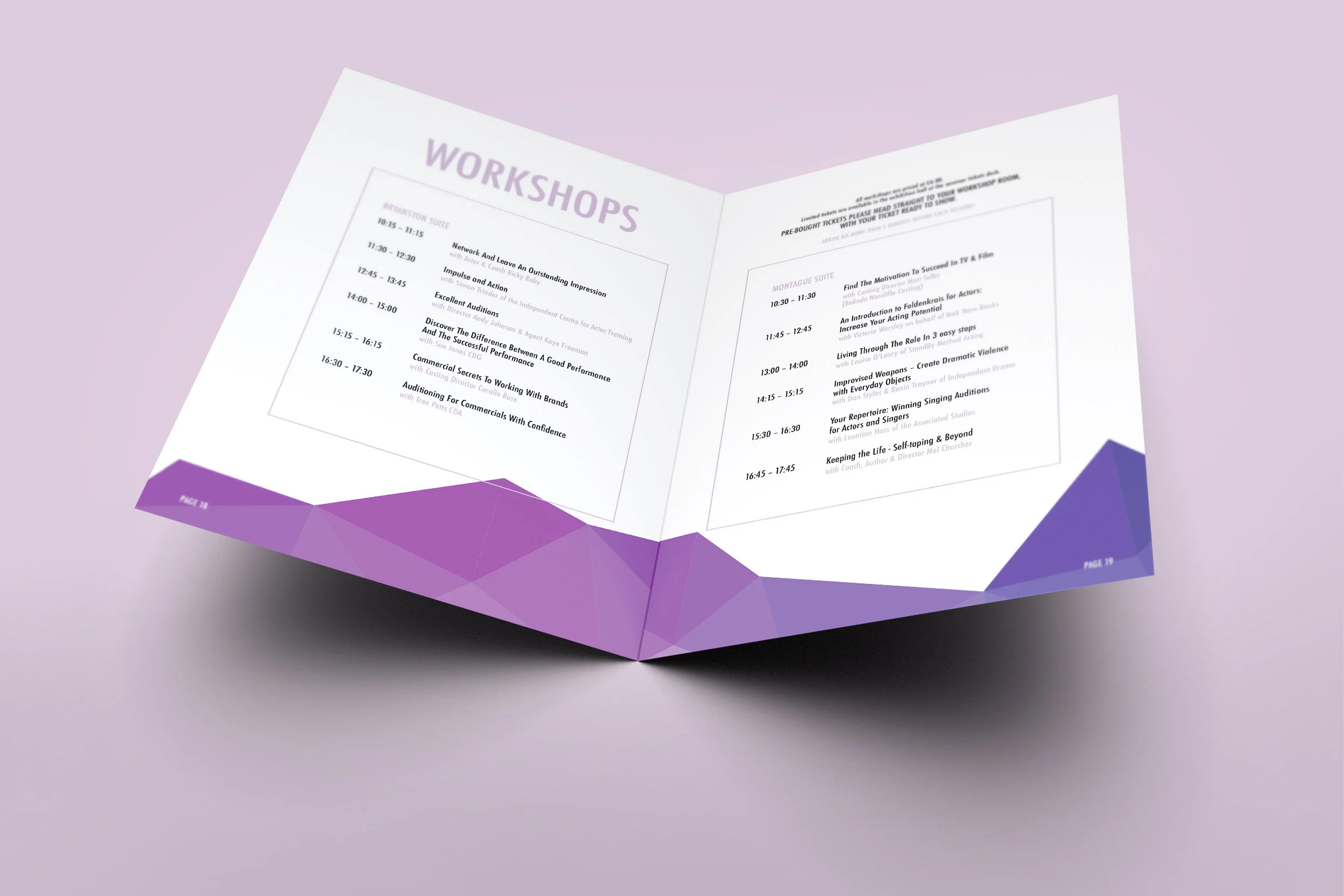 BROCHURE DESIGN CLIENT - Surviving Actors, Actors Trade Shows