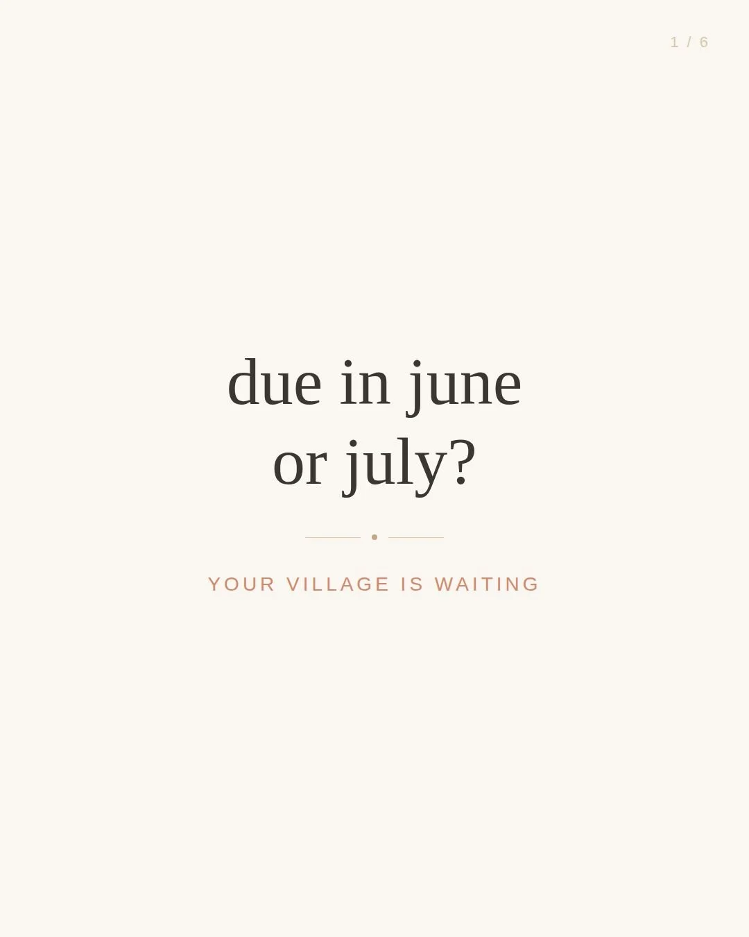 The Village: June/July Cohort