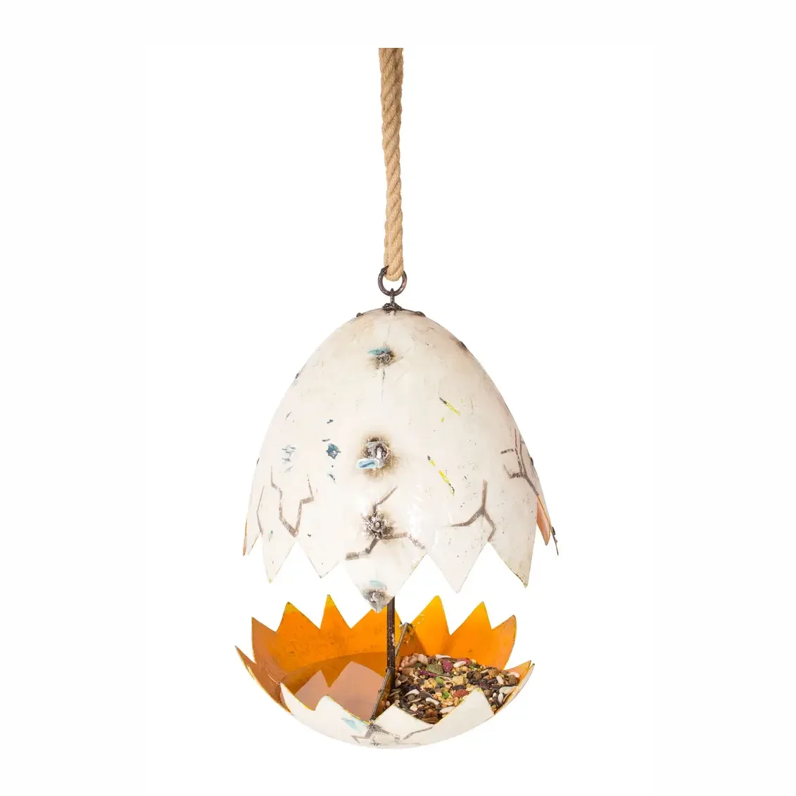 The Broken Egg birdfeeder