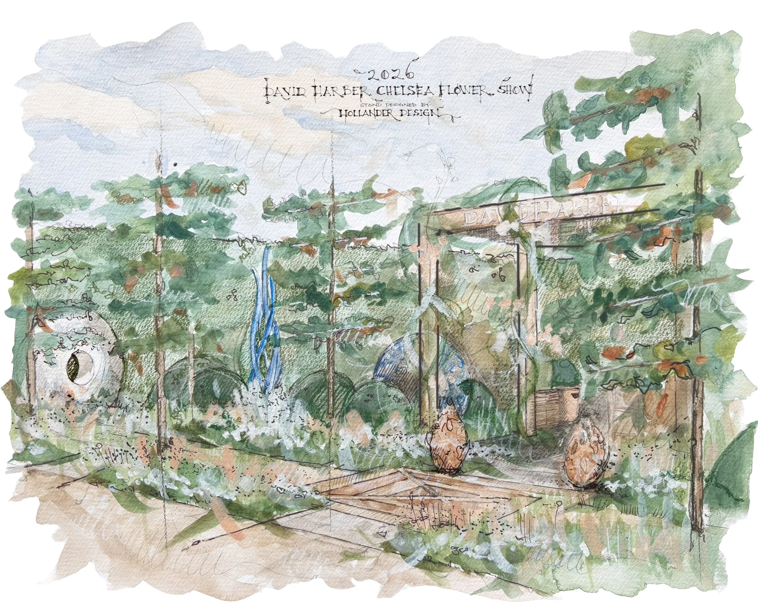 Chelsea Flower Show Watercolor