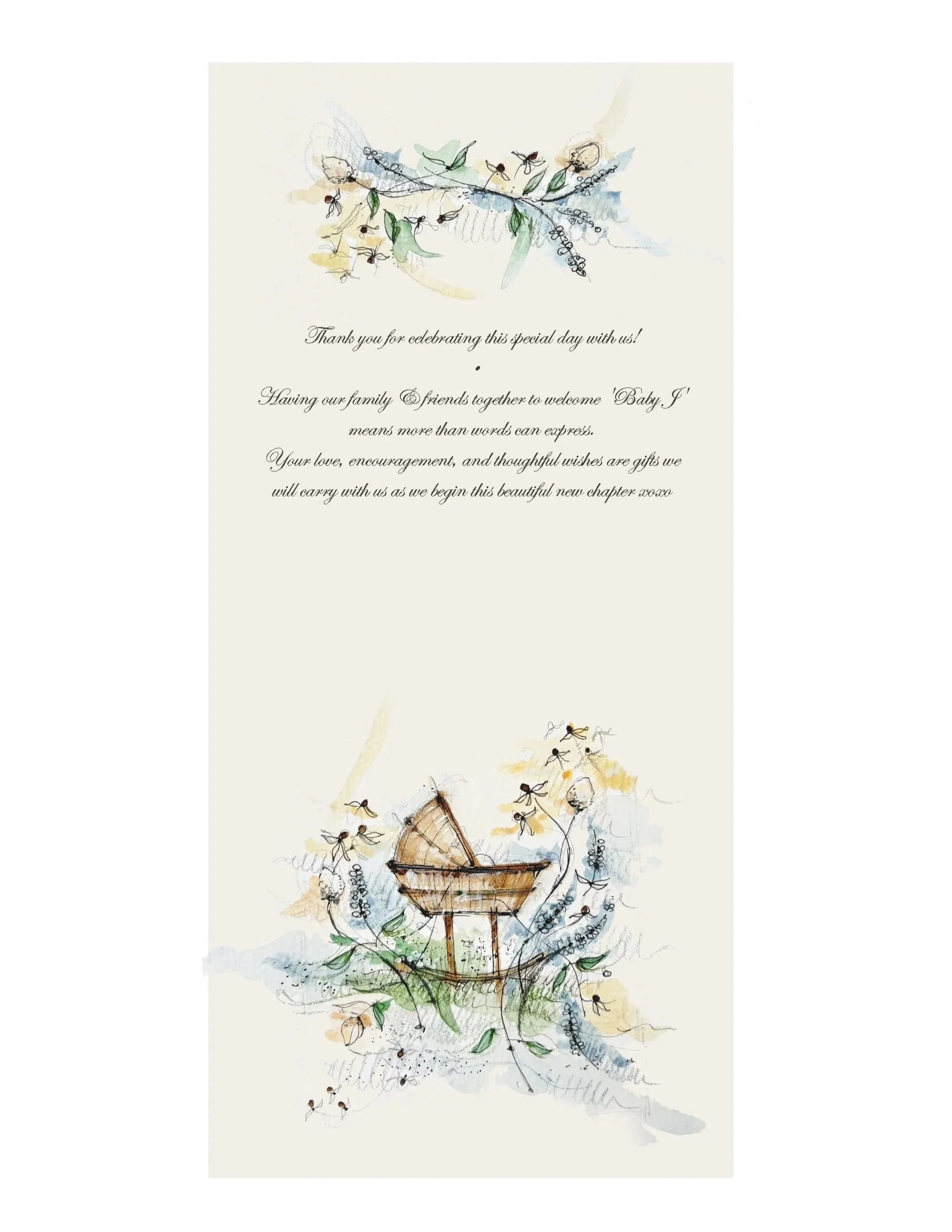 BABY SHOWER EVENT CARD