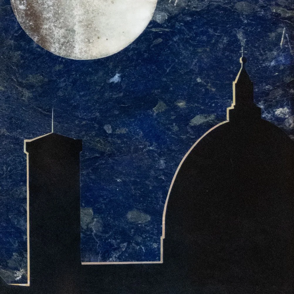 Pietra Dura of Colourful Town — Pitti Mosaici