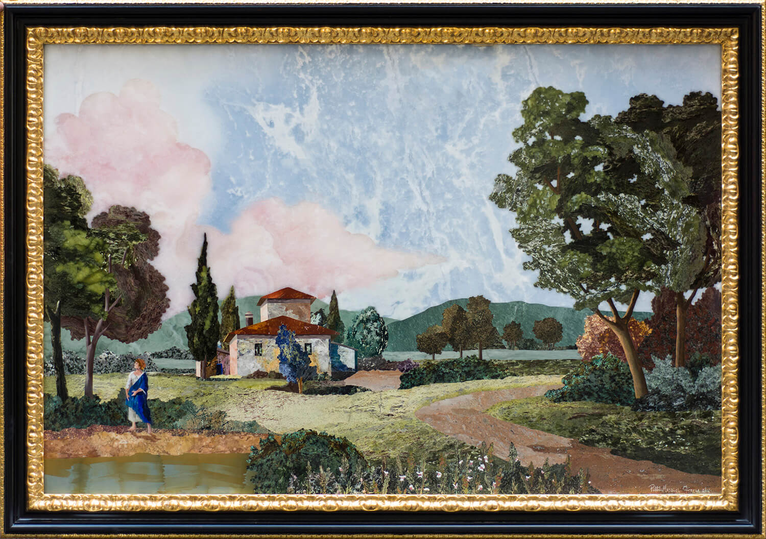 Large Tuscan scene of 15th Century, 5ft wide.