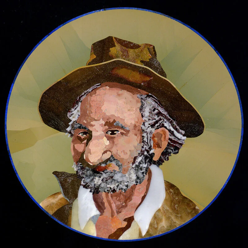 Museum quality Pietra Dura inlay of a Florentine old man — Pitti