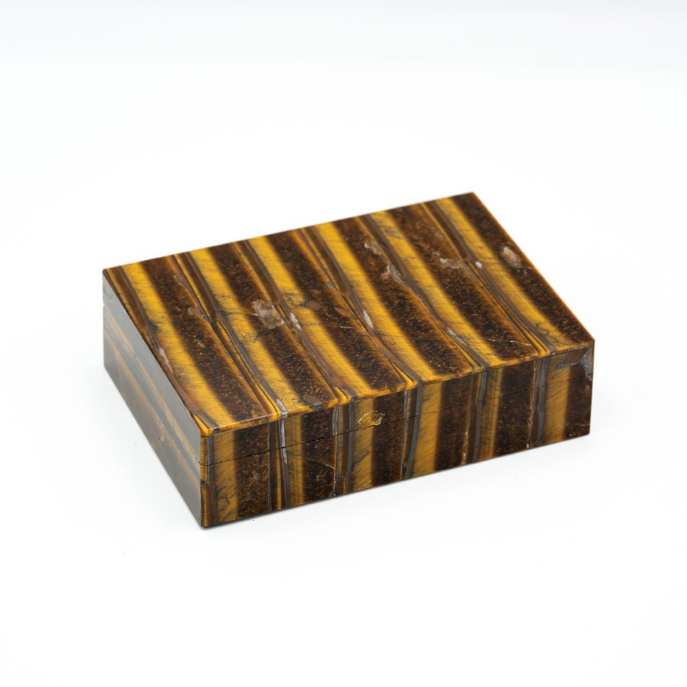 Antique Pietra Dura Tiger Eye Box
