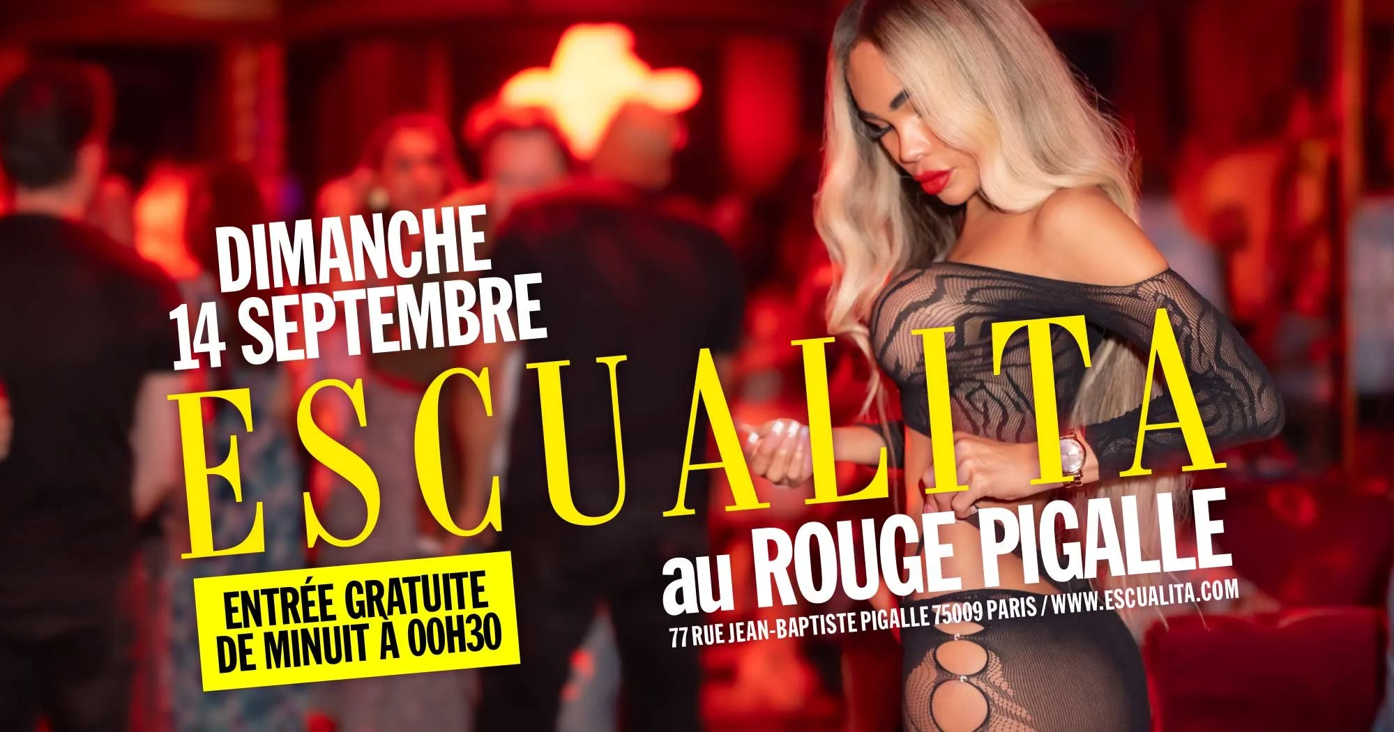 ESCUALITA LA SOIRÉE TRANSEXUELLE DIMANCHE SOIR AU ROUGE PIGALLE, PARIS