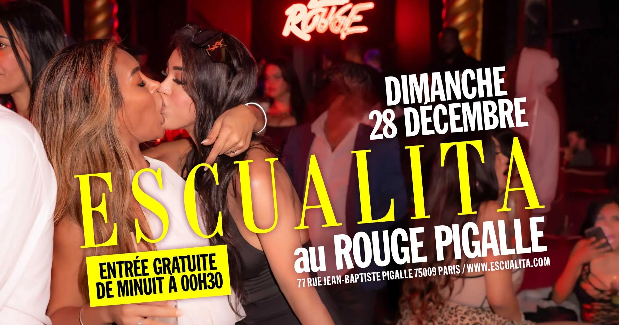 ESCUALITA LA SOIRÉE TRANSEXUELLE DIMANCHE SOIR AU ROUGE PIGALLE, PARIS