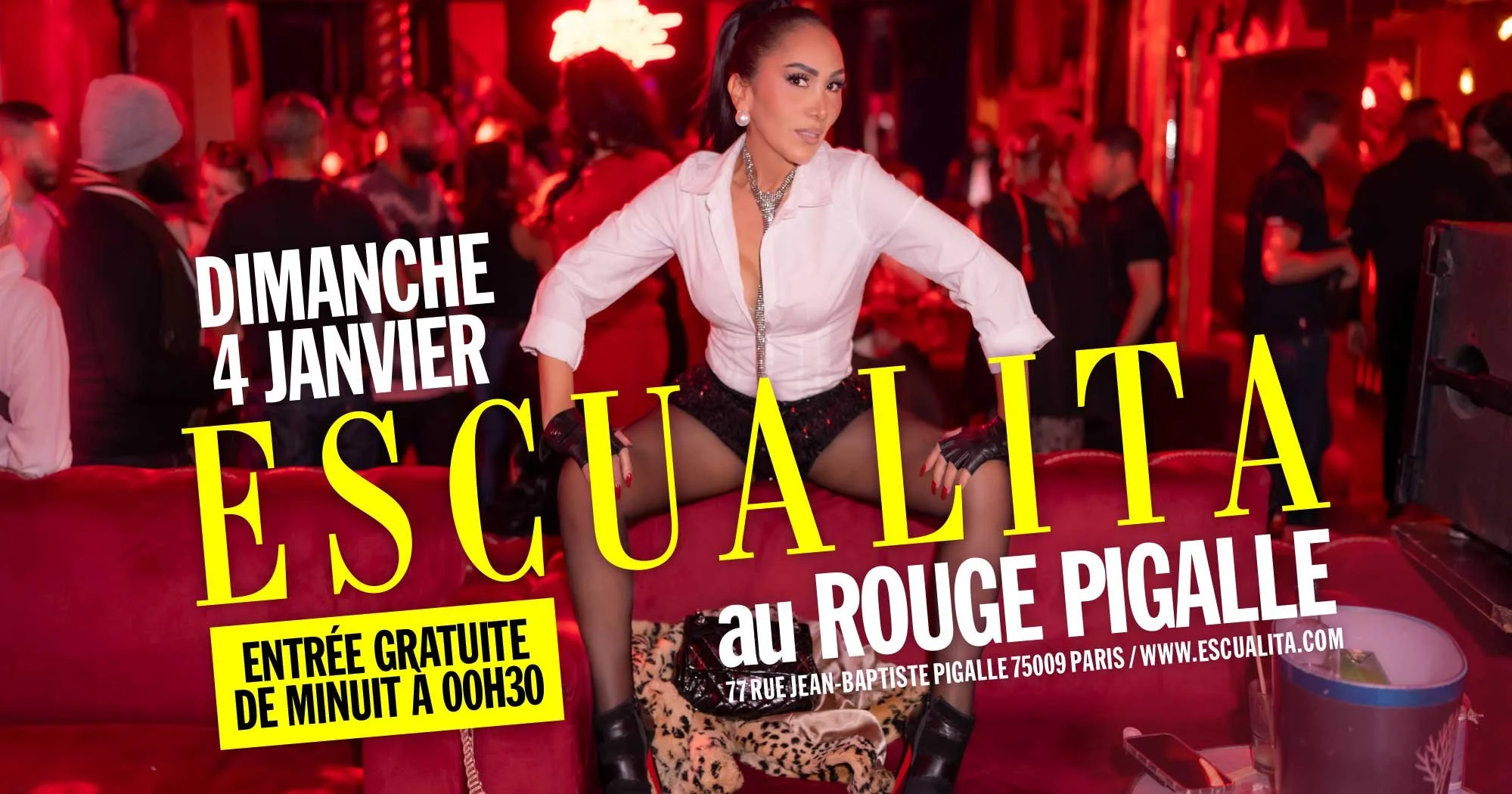 ESCUALITA LA SOIRÉE TRANSEXUELLE DIMANCHE SOIR AU ROUGE PIGALLE, PARIS