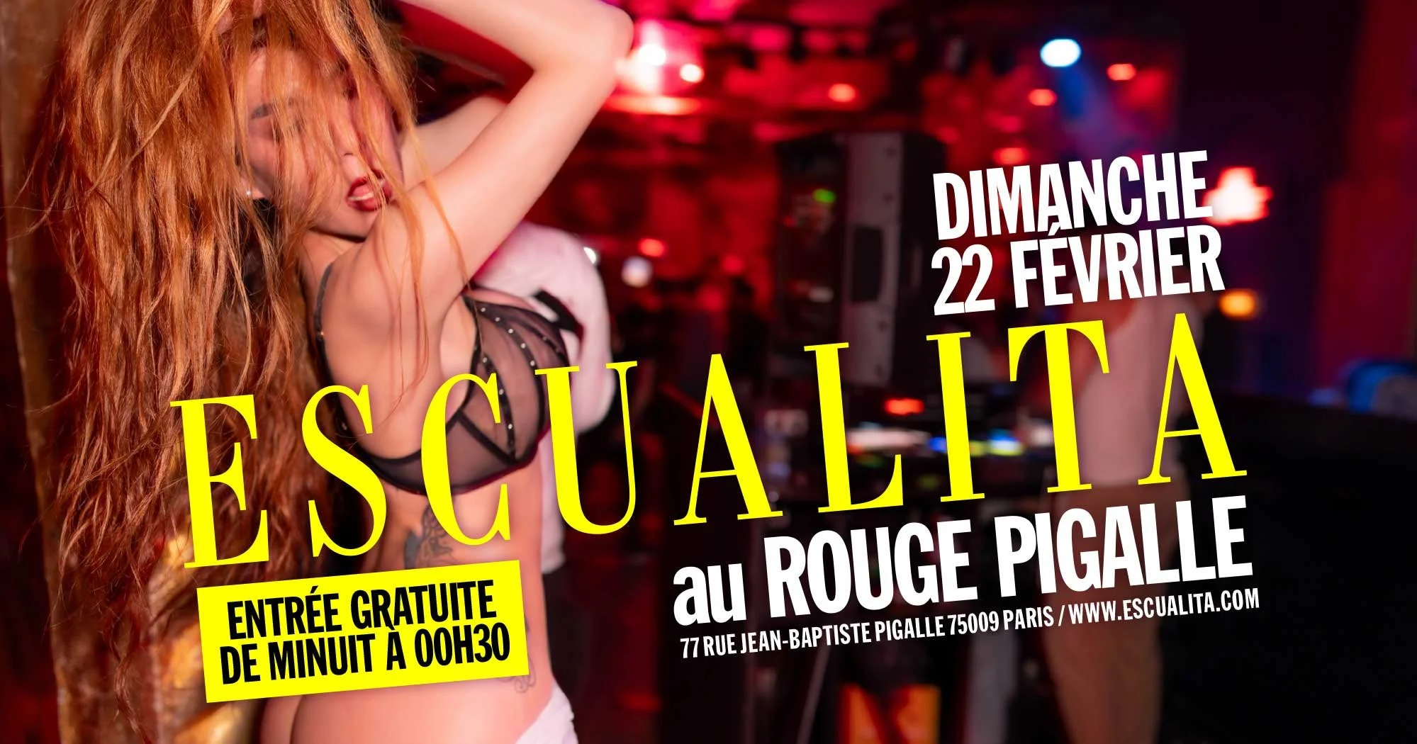 ESCUALITA LA SOIRÉE TRANSEXUELLE DIMANCHE SOIR AU ROUGE PIGALLE, PARIS