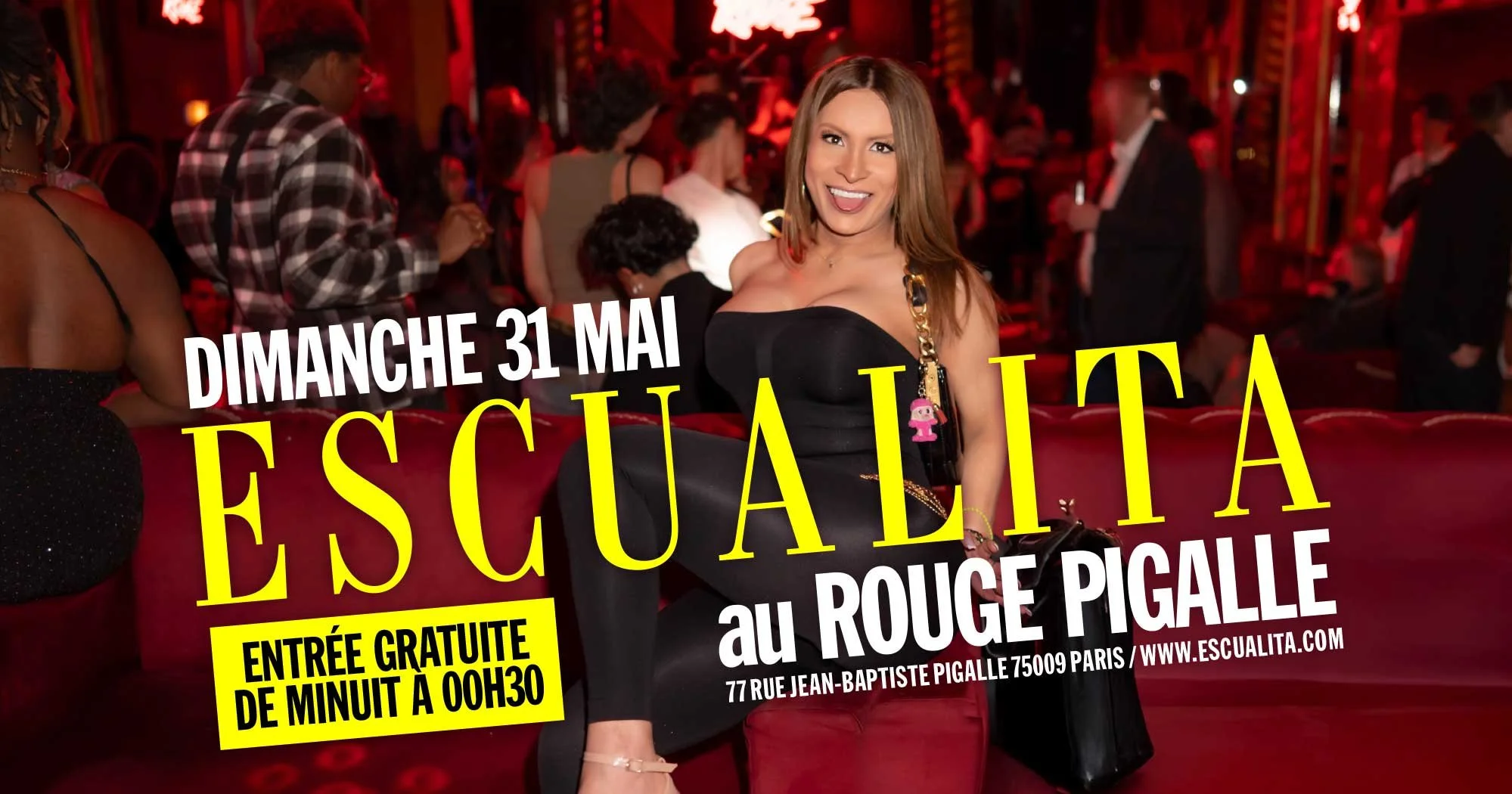 ESCUALITA LA SOIRÉE TRANSEXUELLE DIMANCHE SOIR AU ROUGE PIGALLE, PARIS