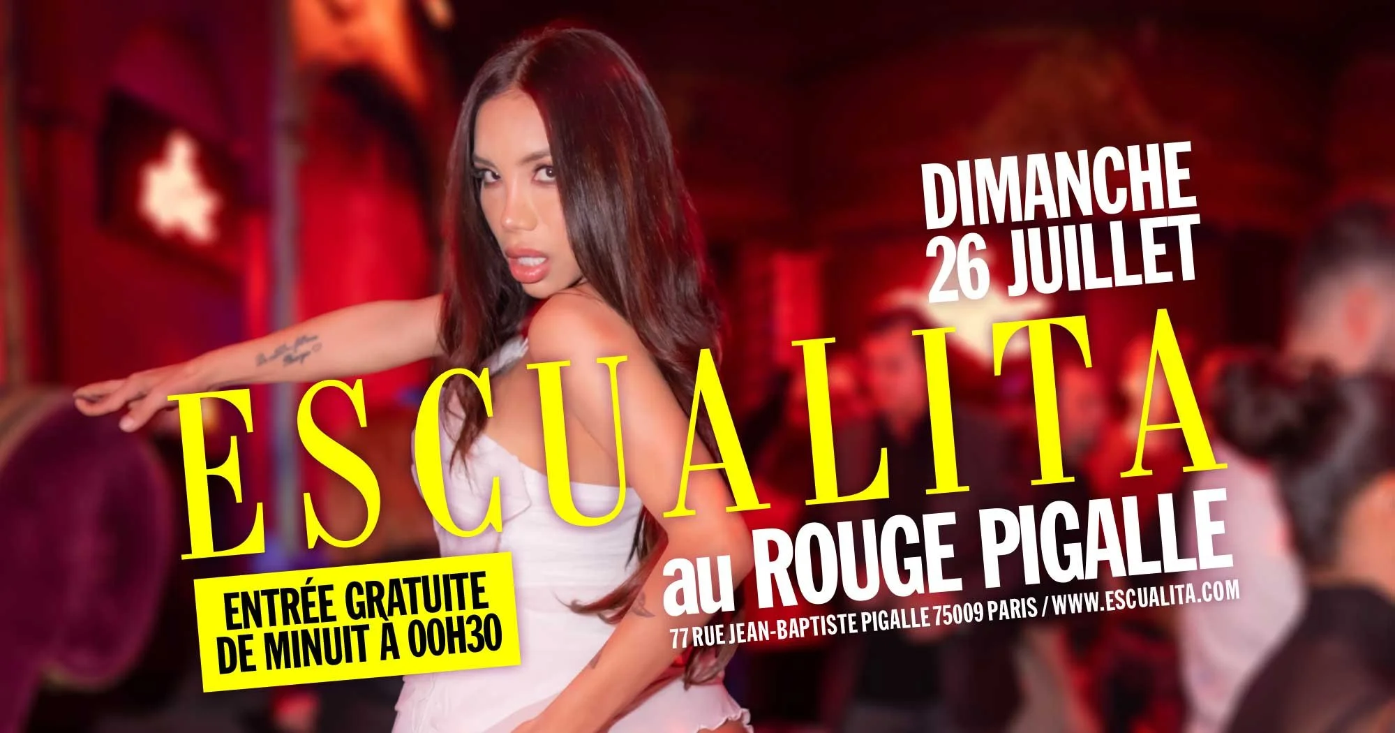 ESCUALITA LA SOIRÉE TRANSEXUELLE DIMANCHE SOIR AU ROUGE PIGALLE, PARIS