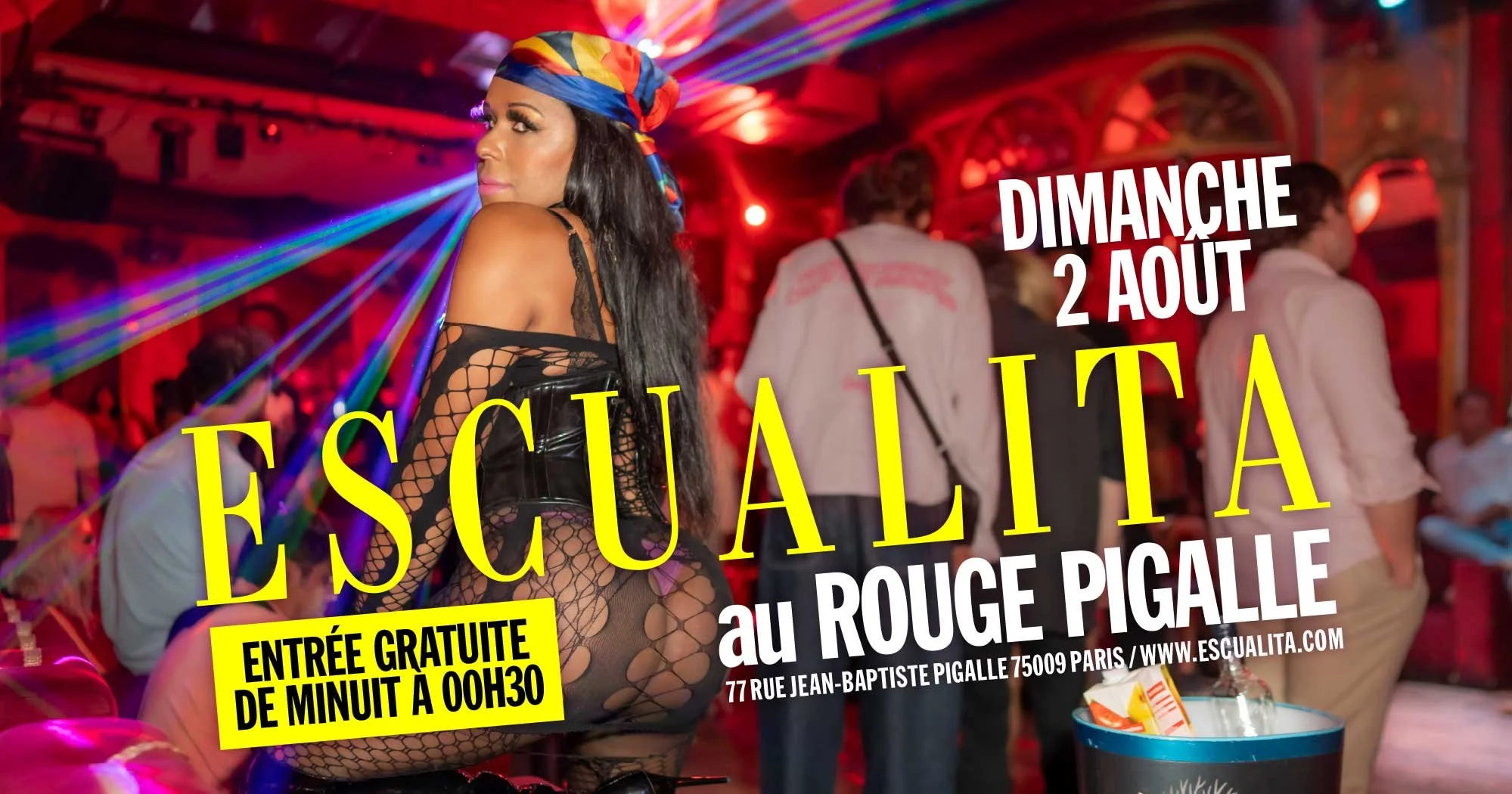 ESCUALITA LA SOIRÉE TRANSEXUELLE DIMANCHE SOIR AU ROUGE PIGALLE, PARIS