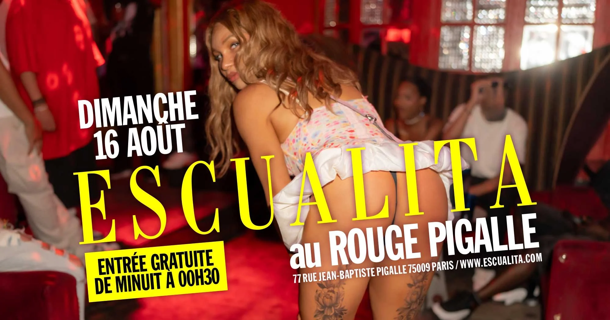 ESCUALITA LA SOIRÉE TRANSEXUELLE DIMANCHE SOIR AU ROUGE PIGALLE, PARIS