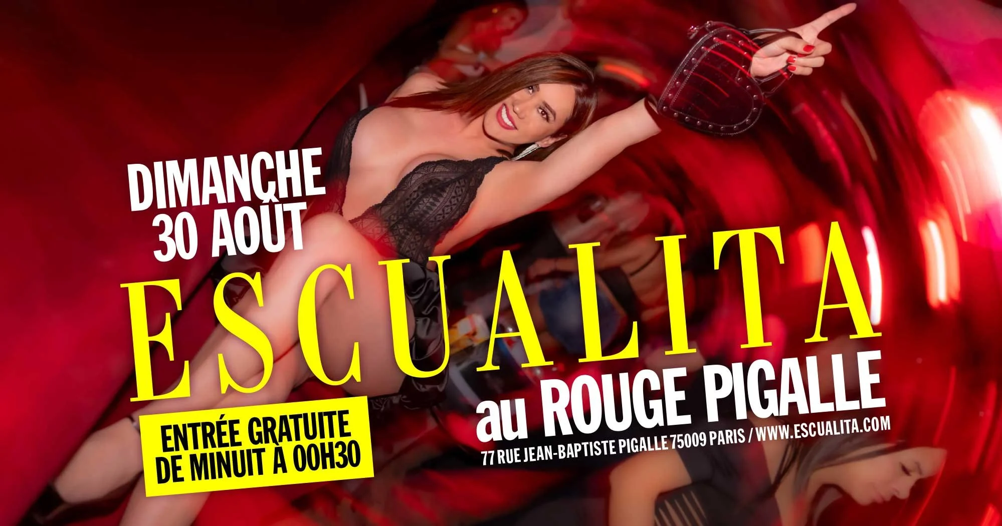 ESCUALITA LA SOIRÉE TRANSEXUELLE DIMANCHE SOIR AU ROUGE PIGALLE, PARIS
