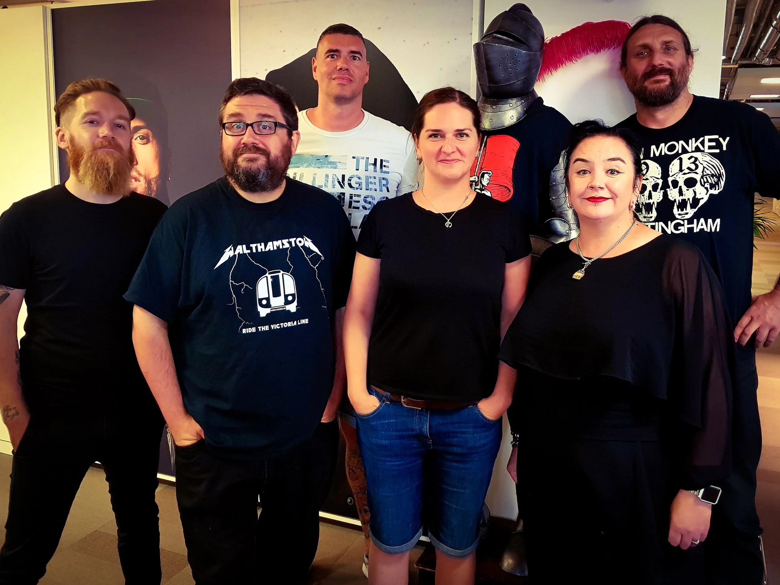 Left to Right: Merlin Sutter (AISA U.K.), Joel De`ath (Music For Nations/Sony), Simon Füllemann (CEO AISAmusic), Kate Piatkowska (AISA U.K.), Julie Weir (Music For Nations/Sony), Ben Ward (United Talent Agency)