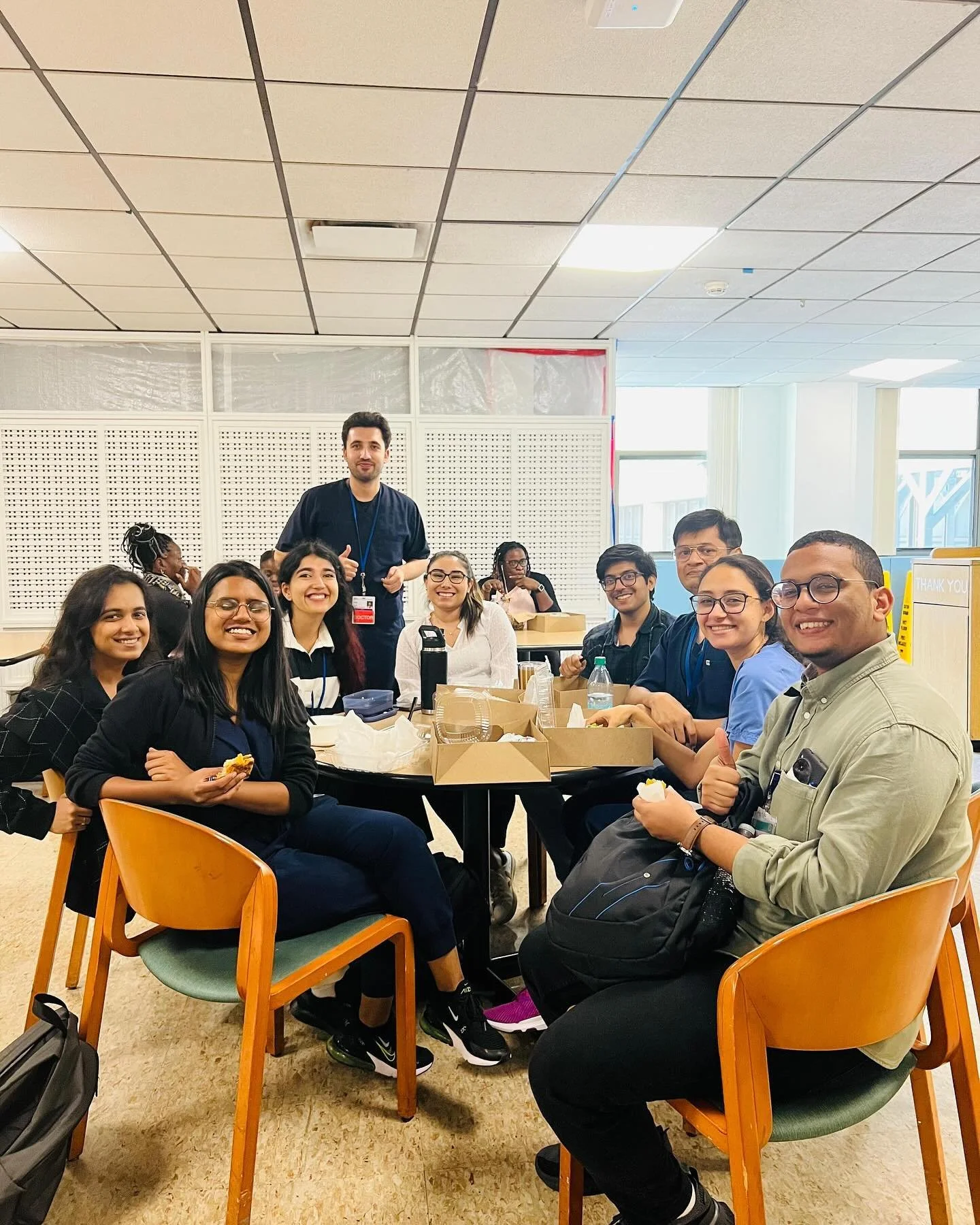 Some of our interns bonding in the best way&hellip;over food! 😊