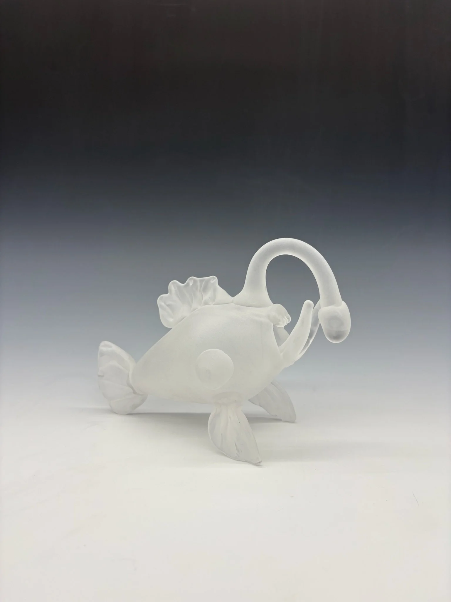 Handblown Glass Angler Fish Sculpture