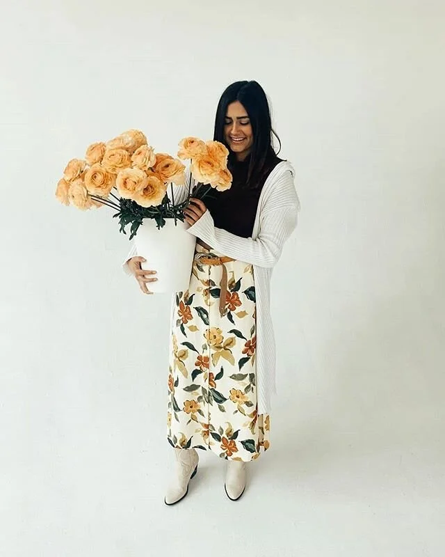 On May 10th at 3pm she's doing a Mother's Day Virtual Workshop on IG Live but today she's answering questions on how she's crafting ways to reshift her floral design company to the new normal. &quot;The biggest change we&rsquo;ve seen has been throug