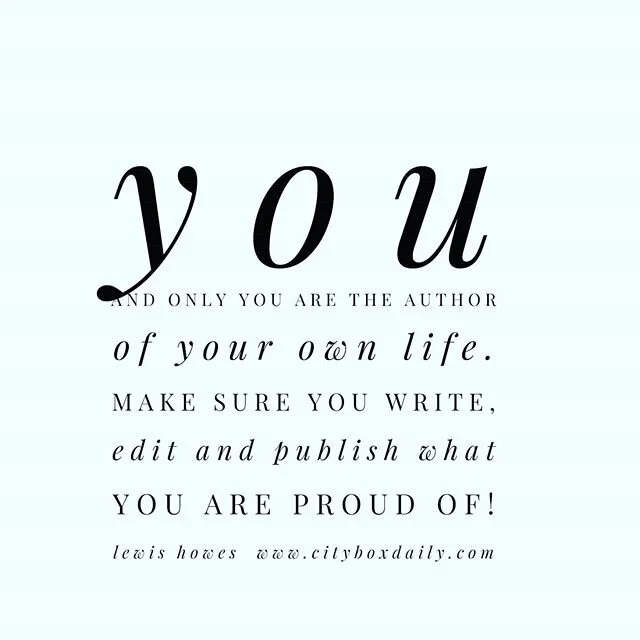 YOU and only you are the author of your own life. Make sure you write, edit and publish what you are proud of!

Lewis Howes 
#myfriends #friends #wewillgetthroughthistogether #socialdistancing2020 #cantwaittohugyouagain #denver #fridayvibes #wordsmit