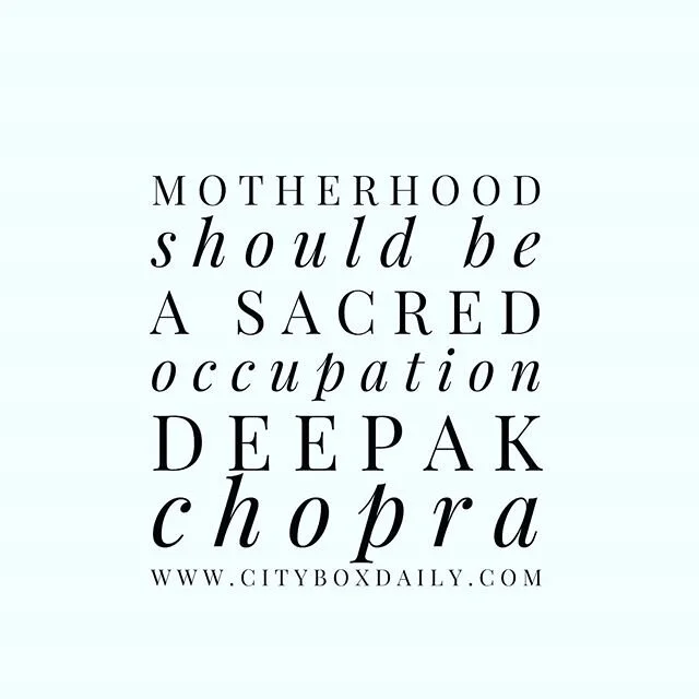 &quot;Motherhood should be a sacred occupation&quot; ----Deepak Chopra 
A day to reflect on the purity and indescribable moments when you first set eyes on your little bundle of joy. 
Untellable splendor. 
Unbounded love. 
Inexplicable elation and un